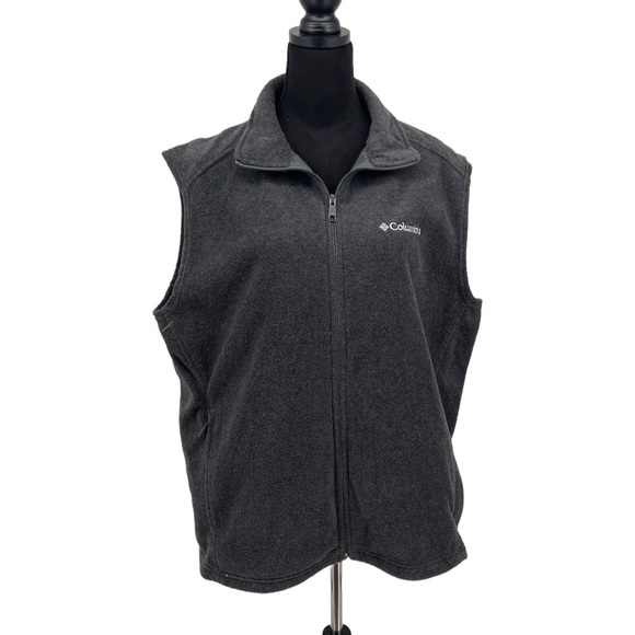 Columbia Other - Columbia Men's Gray Fleece Zip Up Vest Size Large